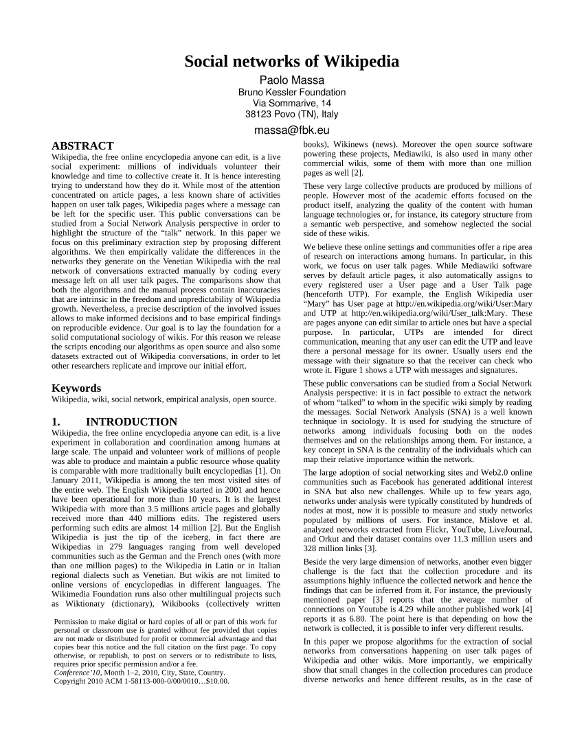 PDF) Extraction of Hidden Social Networks from Wiki-Environment