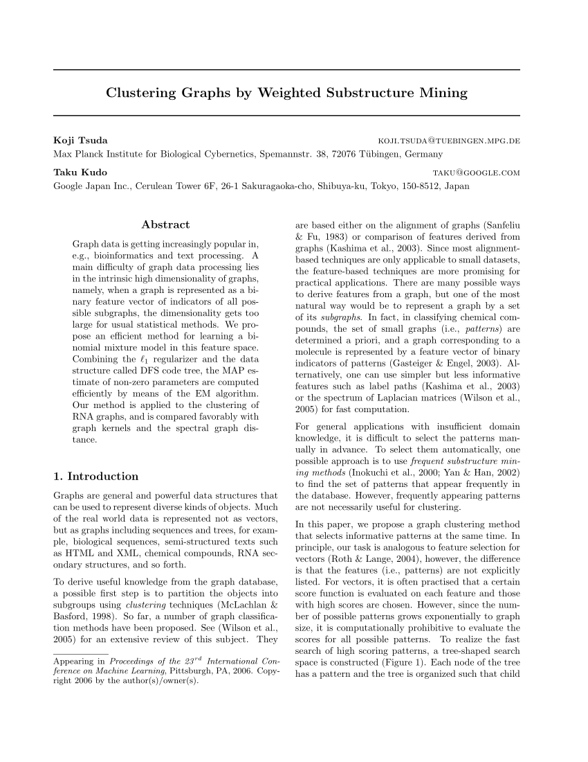 clustering graphs by weighted substructure mining bitcoins