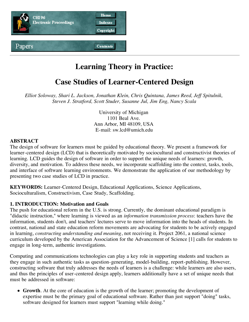 theory case study practice