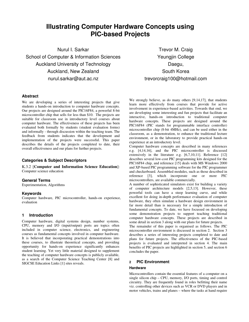 research topics about computer hardware