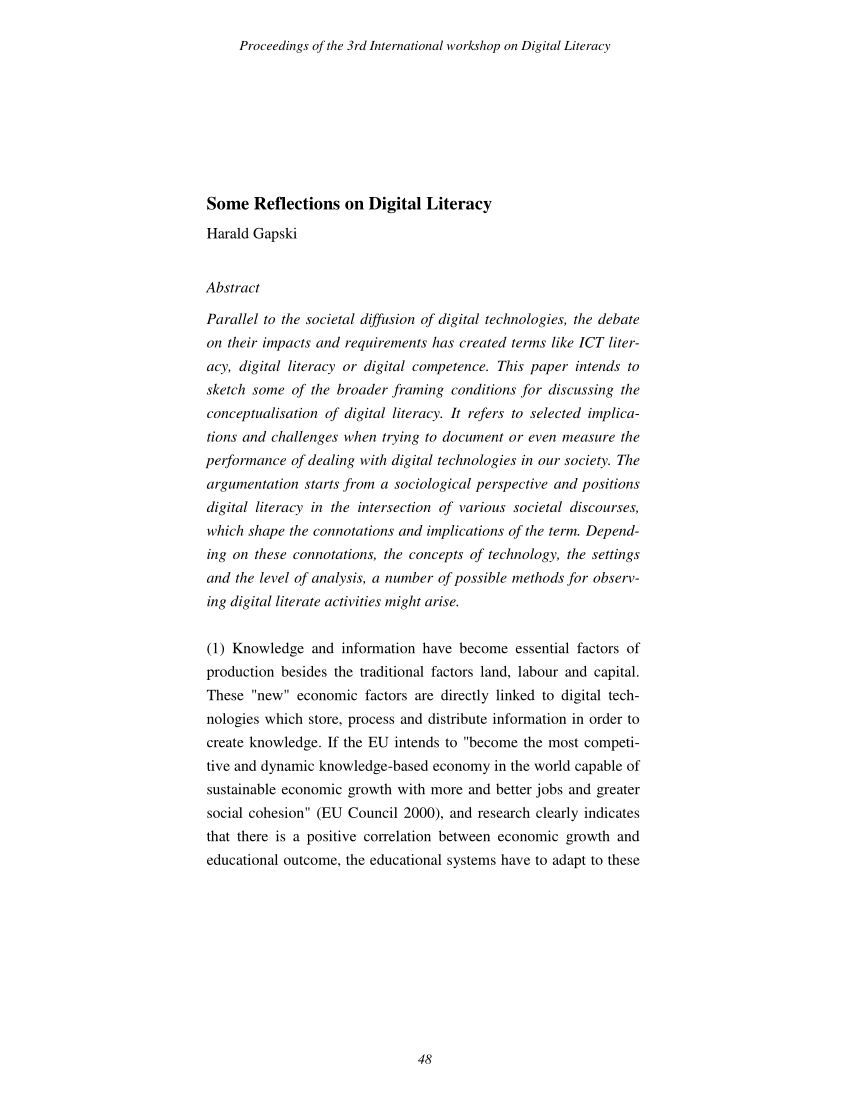 research paper about computer literacy