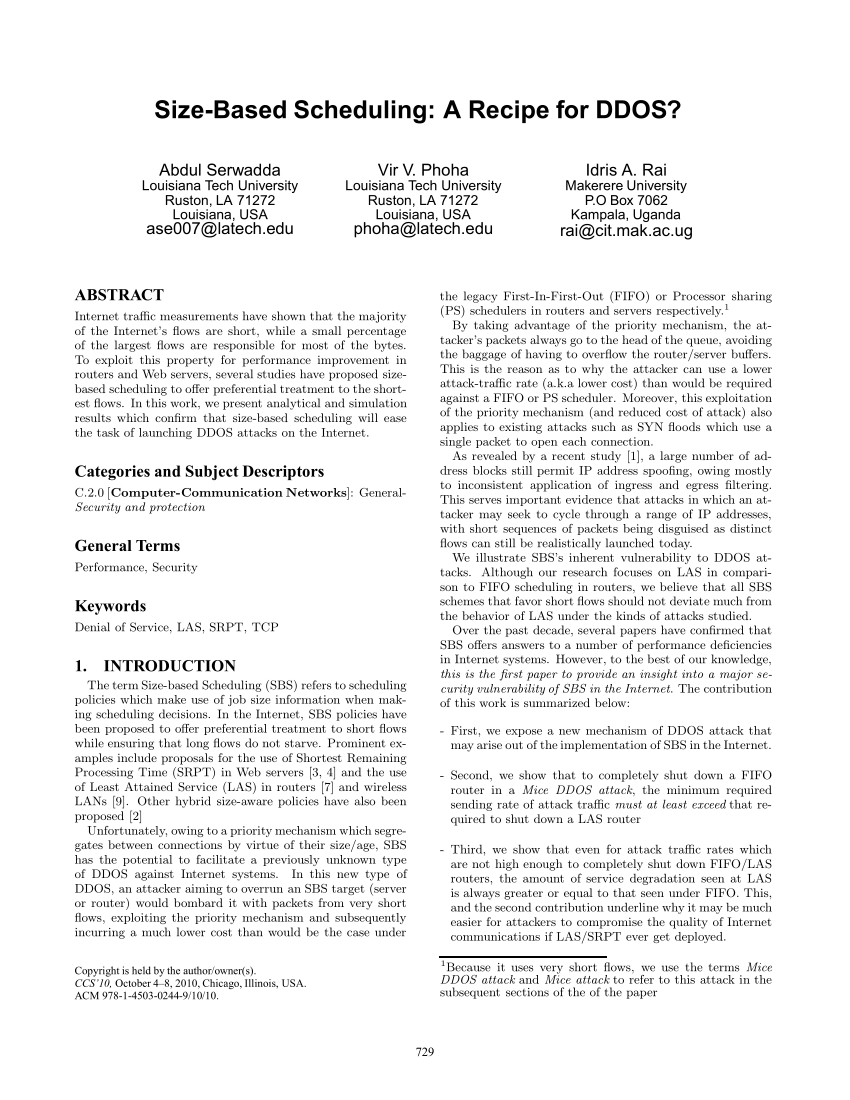 Mechanism Of The Shrew Attack Download Scientific Diagram