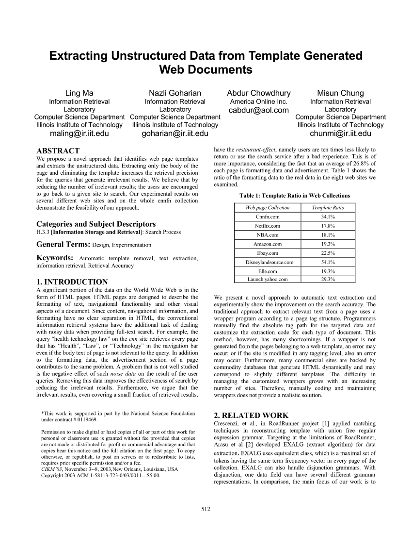 research paper unstructured data