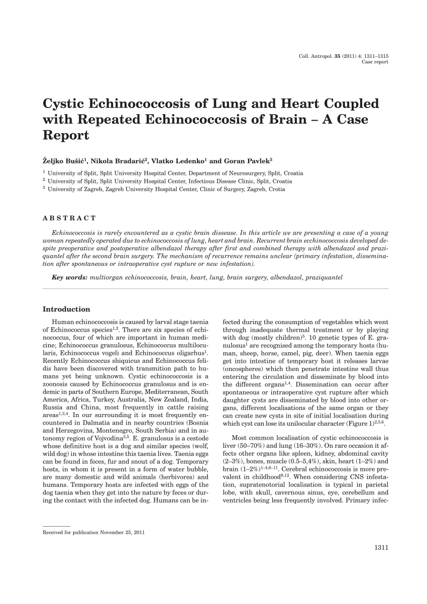 case study of echinococcosis