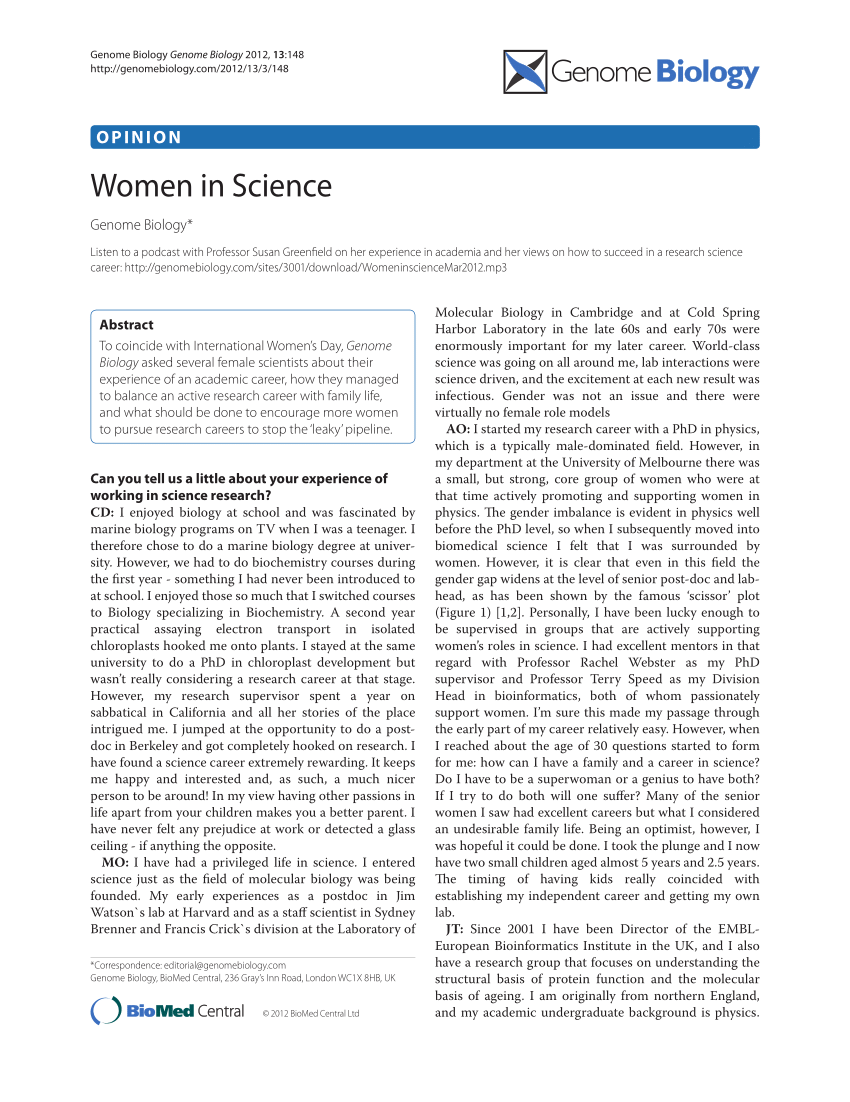 women in science and technology