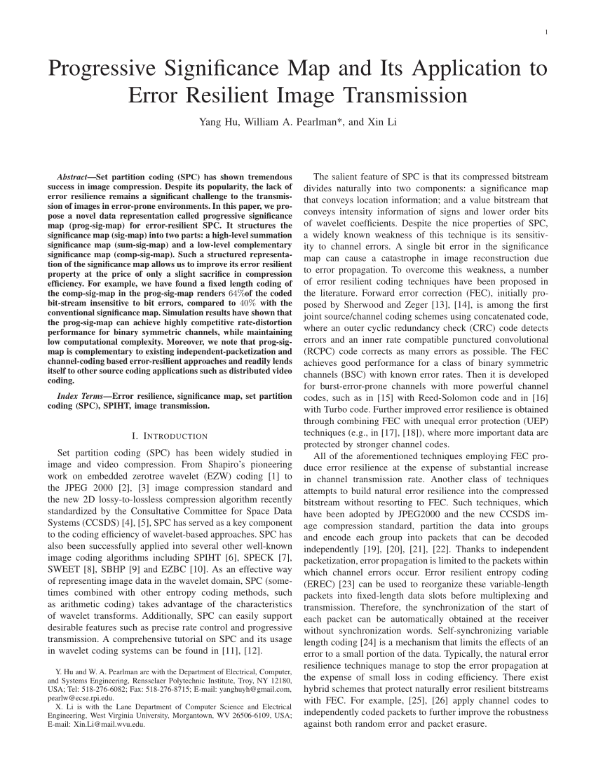 (PDF) Progressive Significance Map and Its Application to Error 