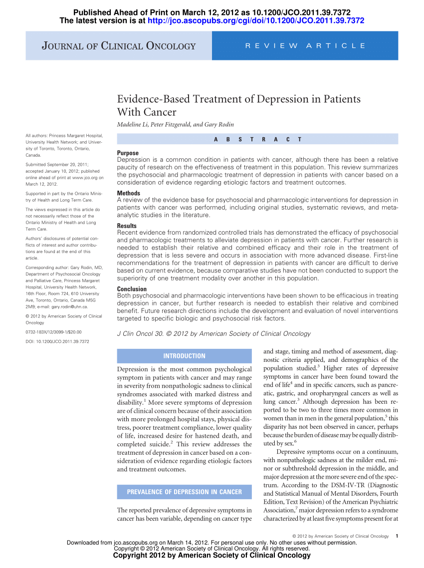 Evidence-Based Clinical Vignettes from the Care Management Institute: Major  Depression