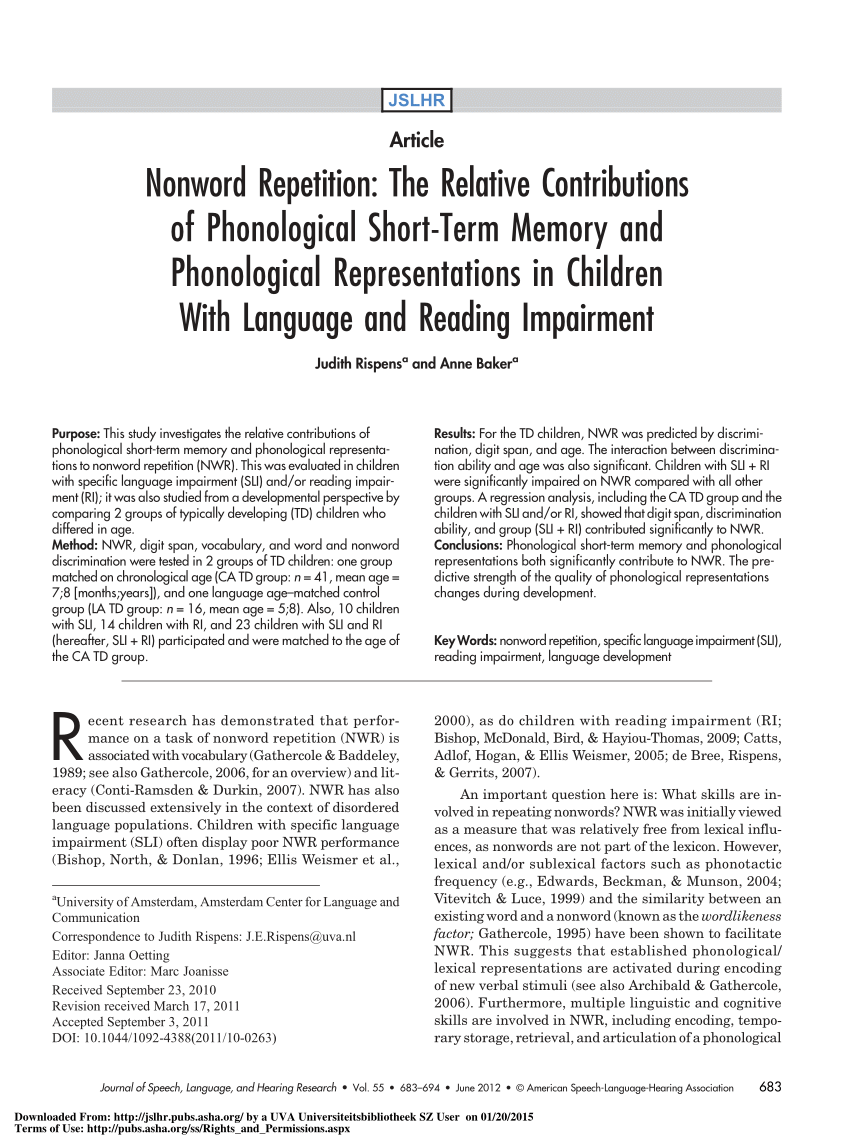 research journal article on the phonological features of a language