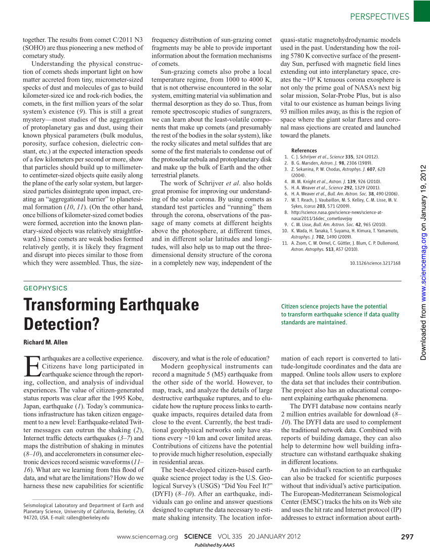 earthquake detection research paper