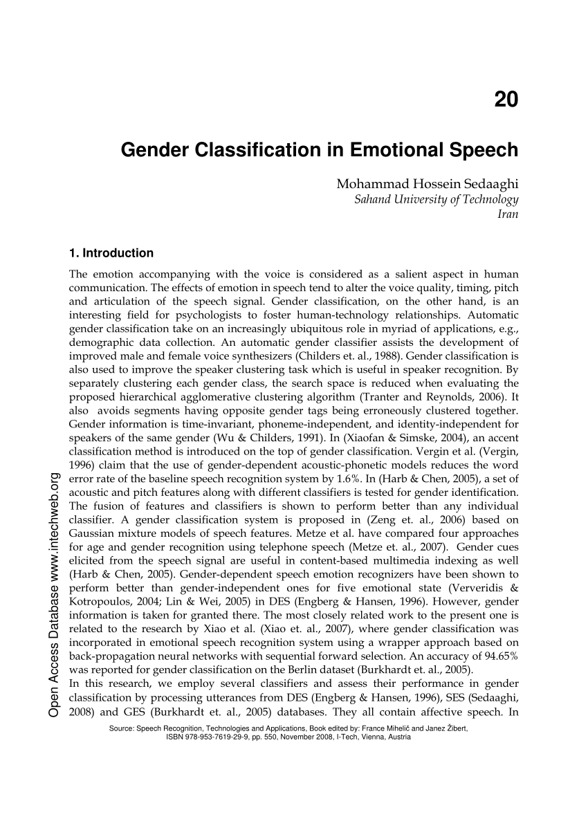 Pdf Gender Classification In Emotional Speech 5828