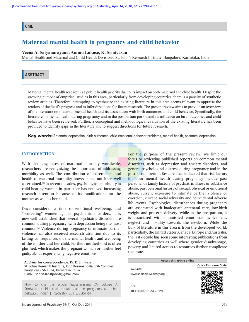 research topic on maternal health