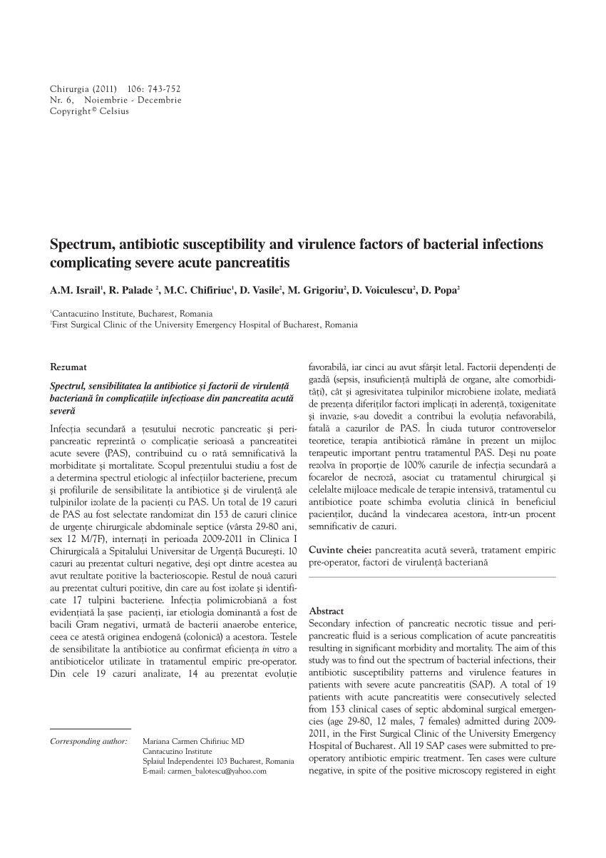 Pdf Spectrum Antibiotic Susceptibility And Virulence Factors Of