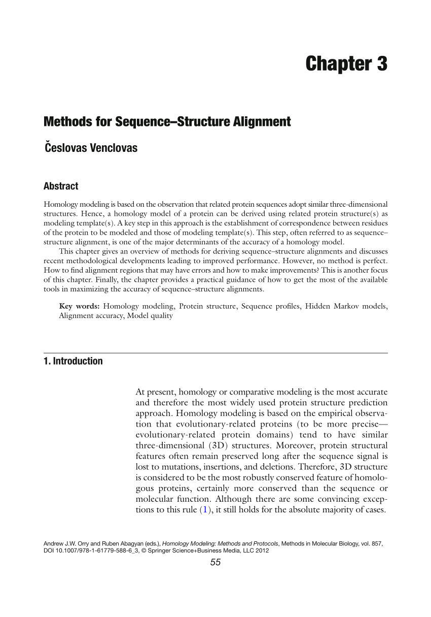 (PDF) Methods for Sequence-Structure Alignment