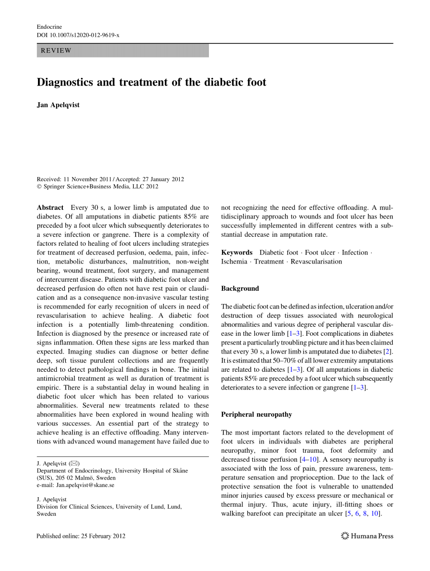 thesis on diabetic foot