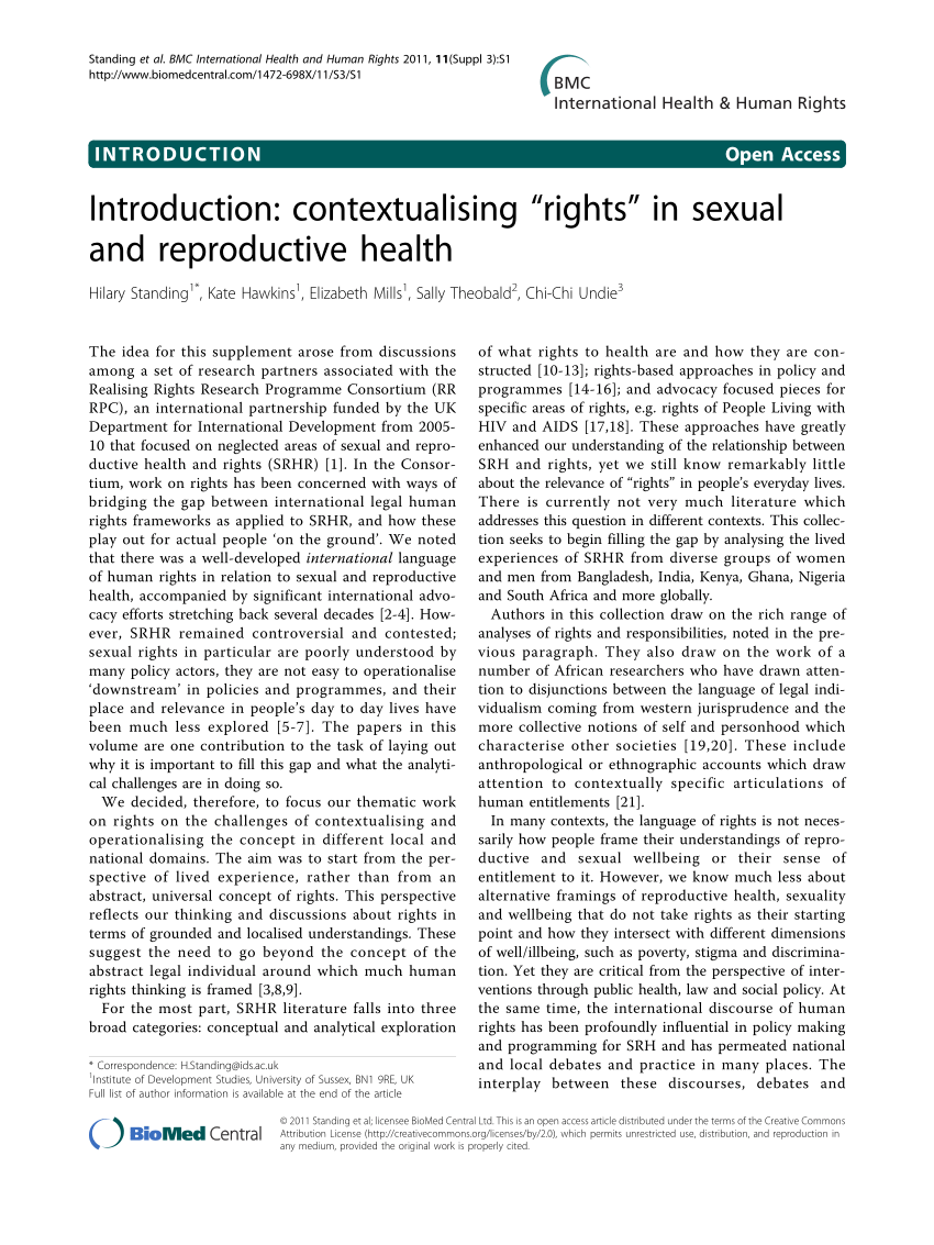 PDF Introduction Contextualising rights in sexual and