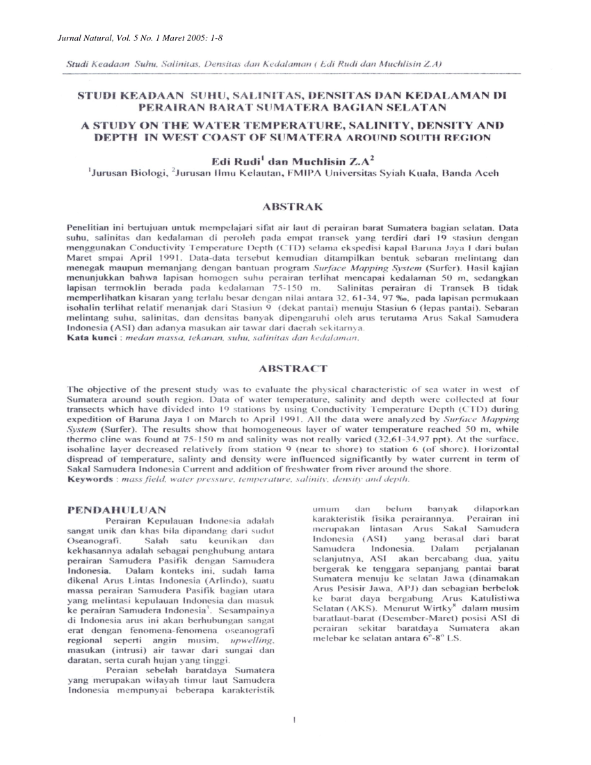  JURNAL DENSITAS AIR LAUT EPUB Pdf Lab 