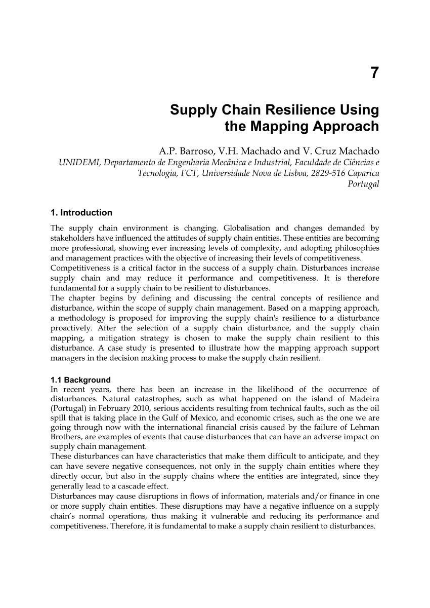 supply chain resilience literature review