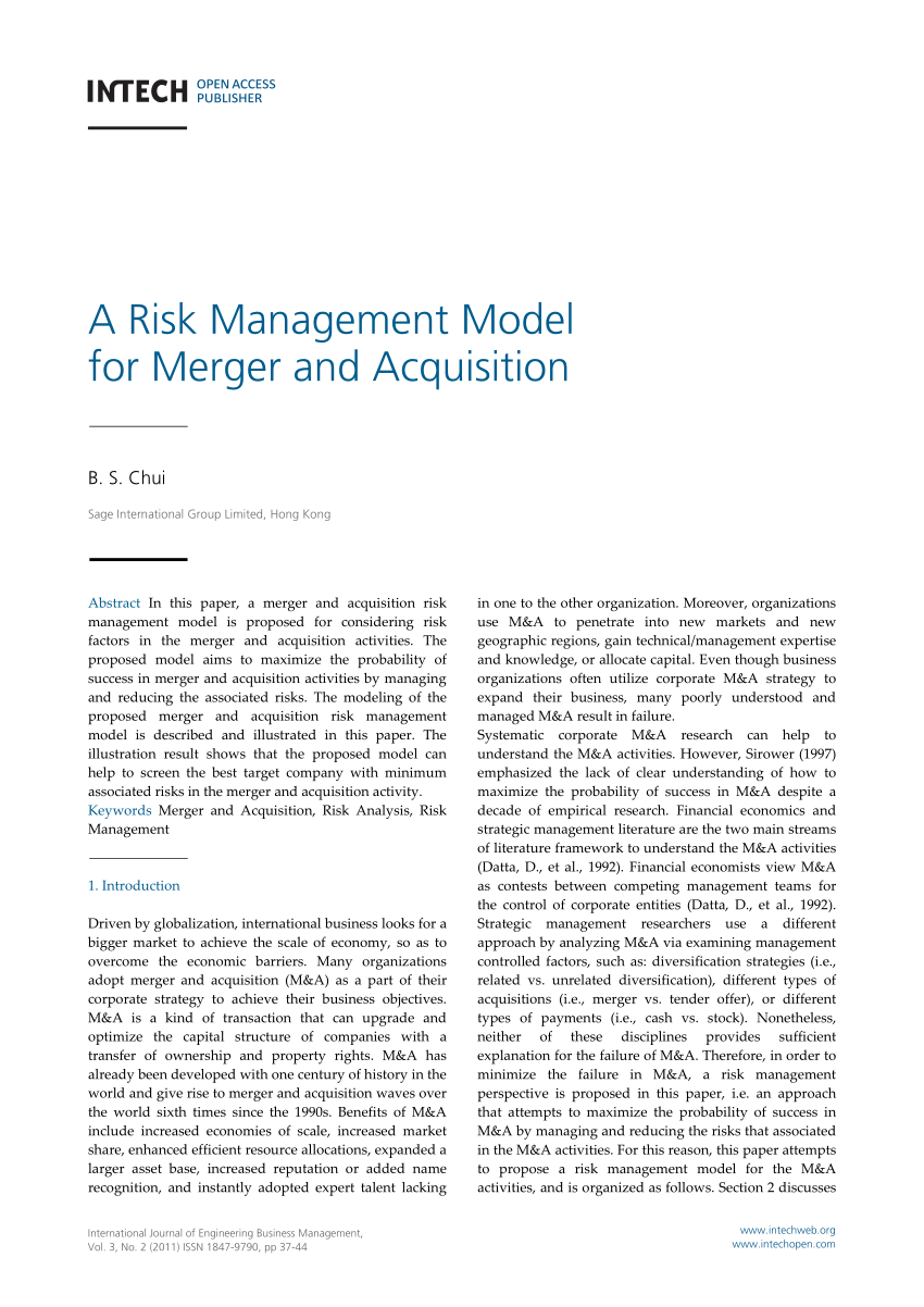 research paper on merger and acquisition in telecom industry
