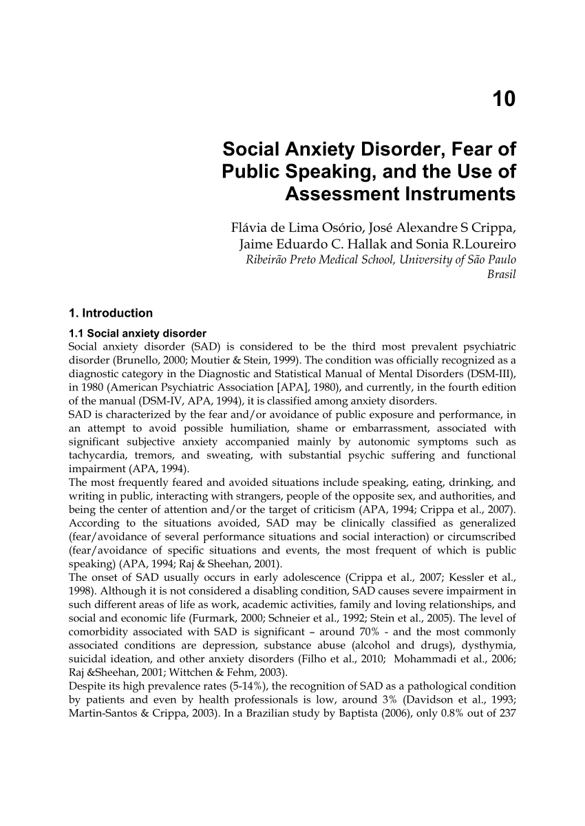 speech anxiety research