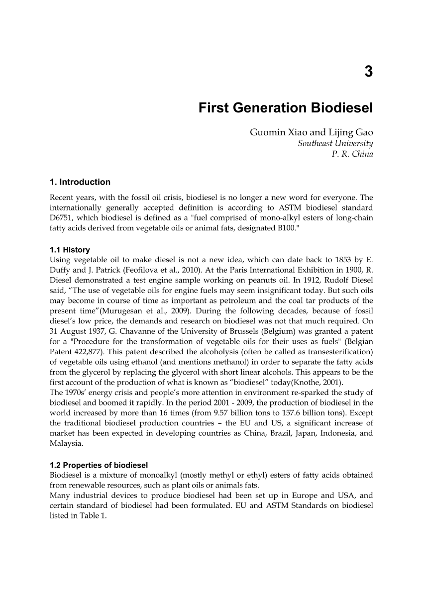 research paper of biodiesel