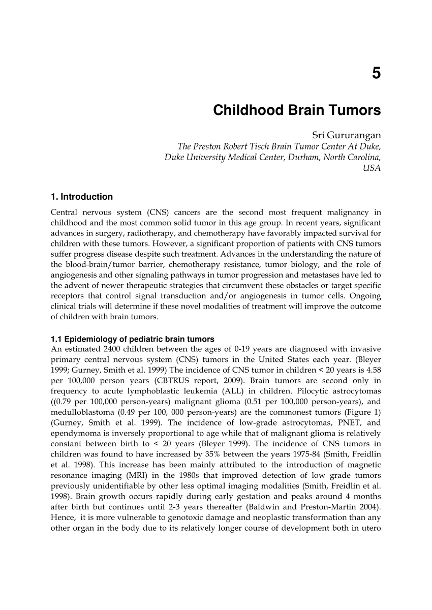 research paper on brain tumour