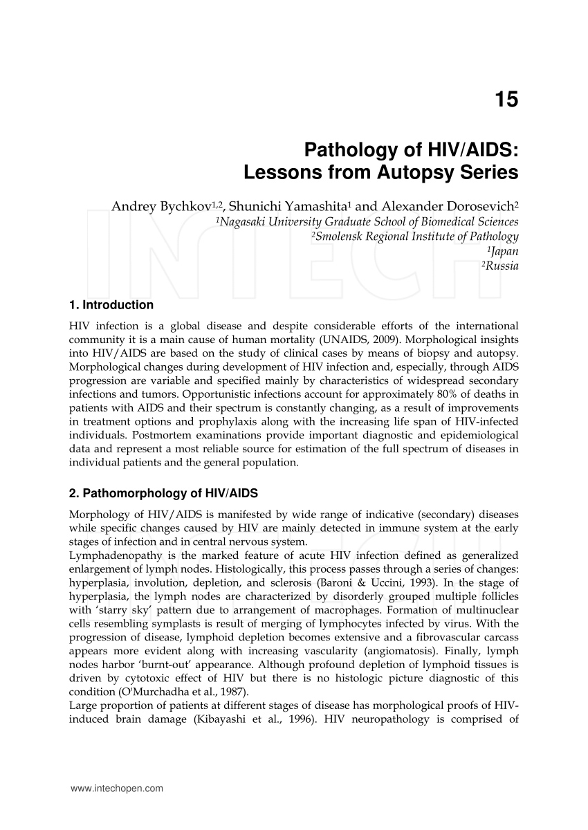 Pdf Pathology Of Hiv Aids Lessons From Autopsy Series