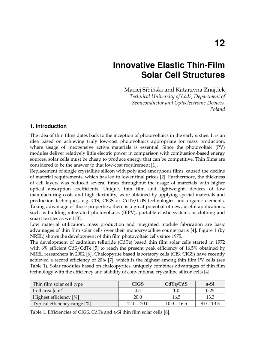 PDF) Innovative Elastic Thin-Film Solar Cell Structures