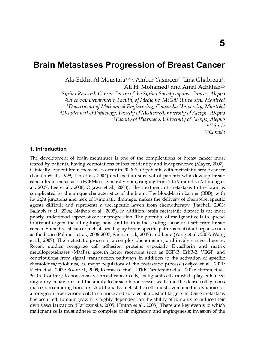 brain metastasis in breast cancer a comprehensive literature review