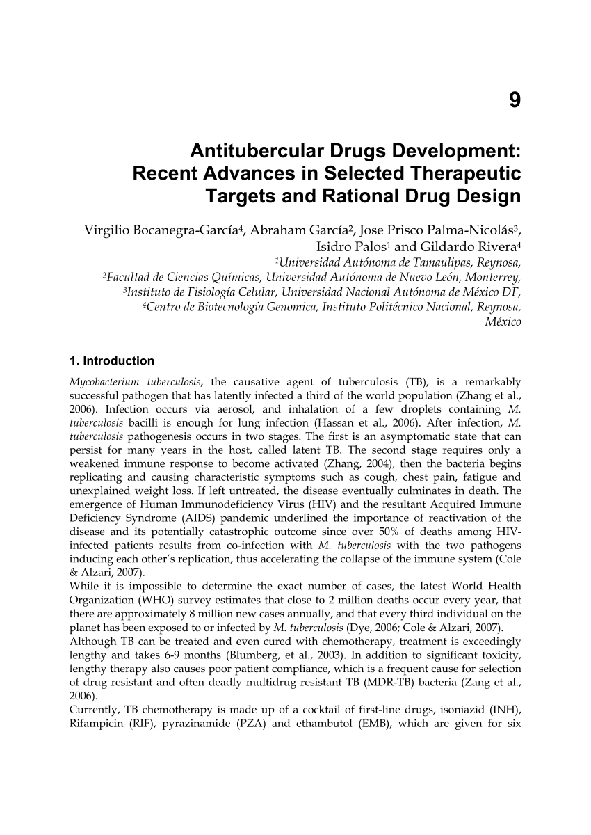 thesis on antitubercular drugs