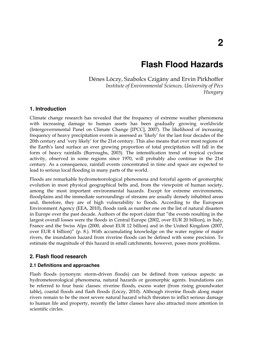 the flash flood essay 120 words