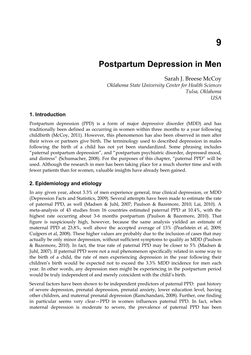 introduction to postpartum depression essay
