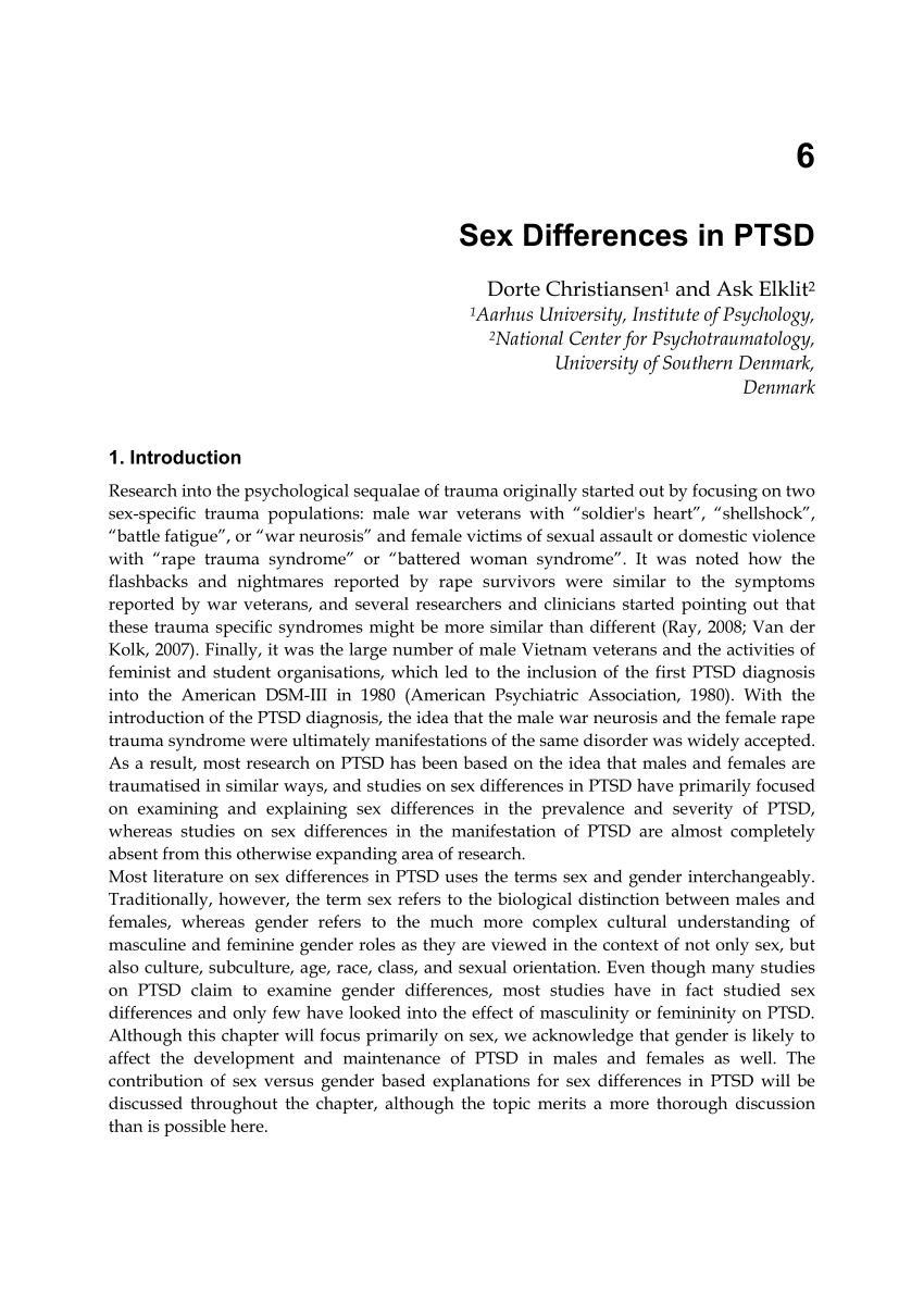 PDF Sex differences in PTSD 