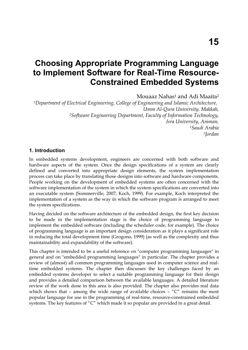 Pdf Choosing Appropriate Programming Language To Implement - 