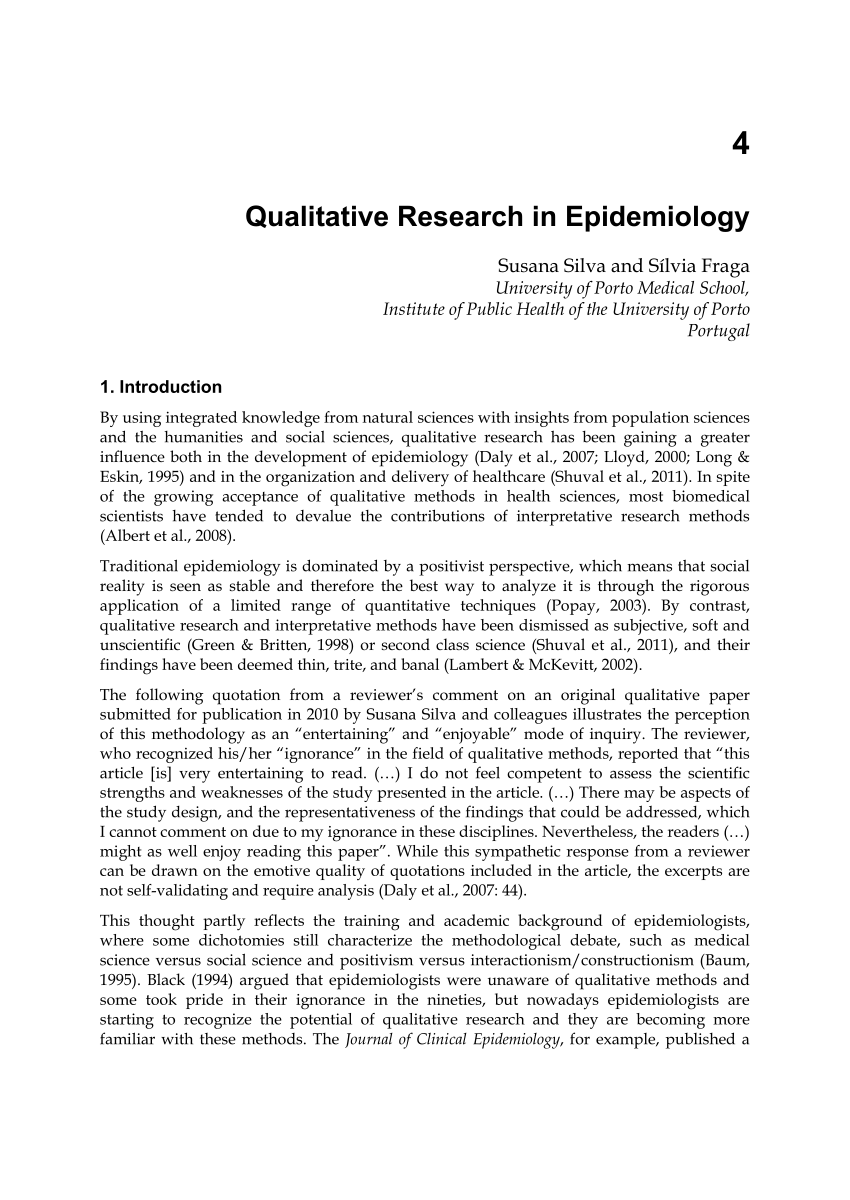 epidemiology research paper pdf