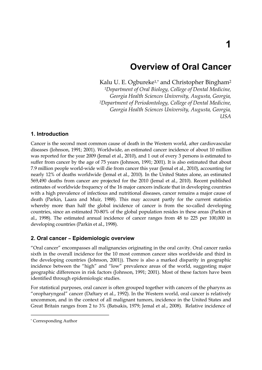 research study on oral cancer