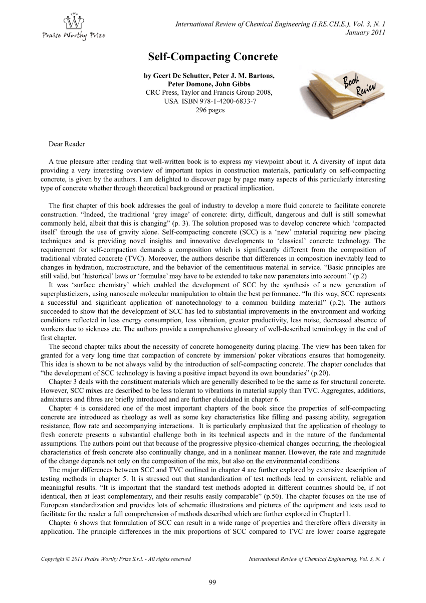 (PDF) Self-compacting Concrete (book review)