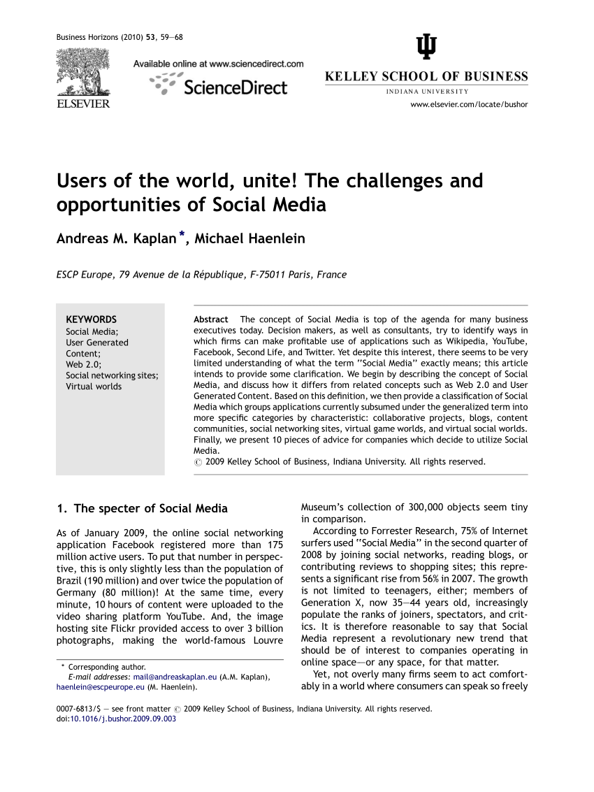 PDF) Users of the World, Unite! The Challenges and Opportunities ...