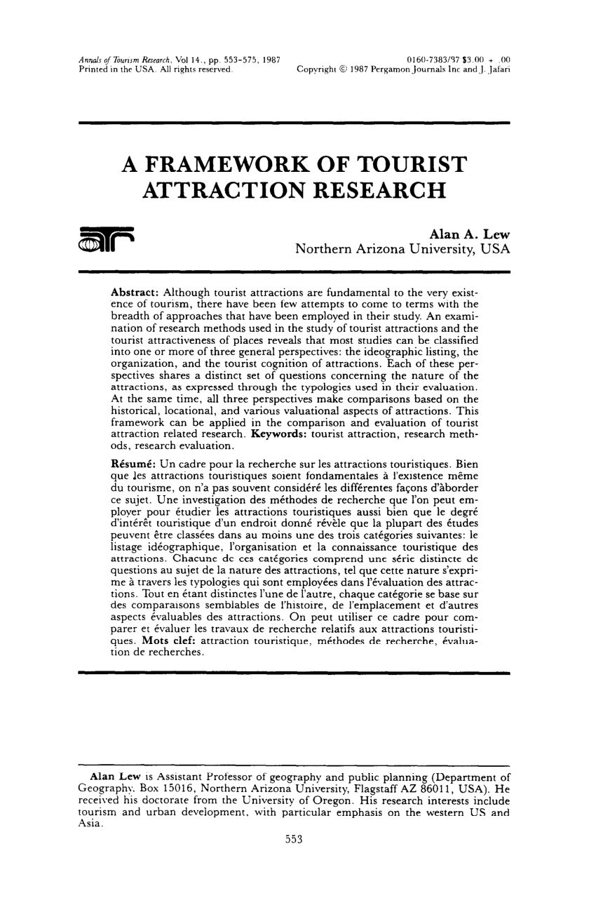 hypothesis in tourism research