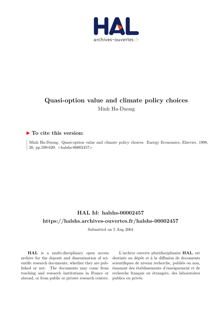 pdf-quasi-option-value-and-climate-policy-choices