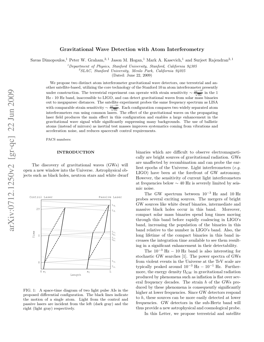 PDF Gravitational Wave Detection with Atom Interferometry