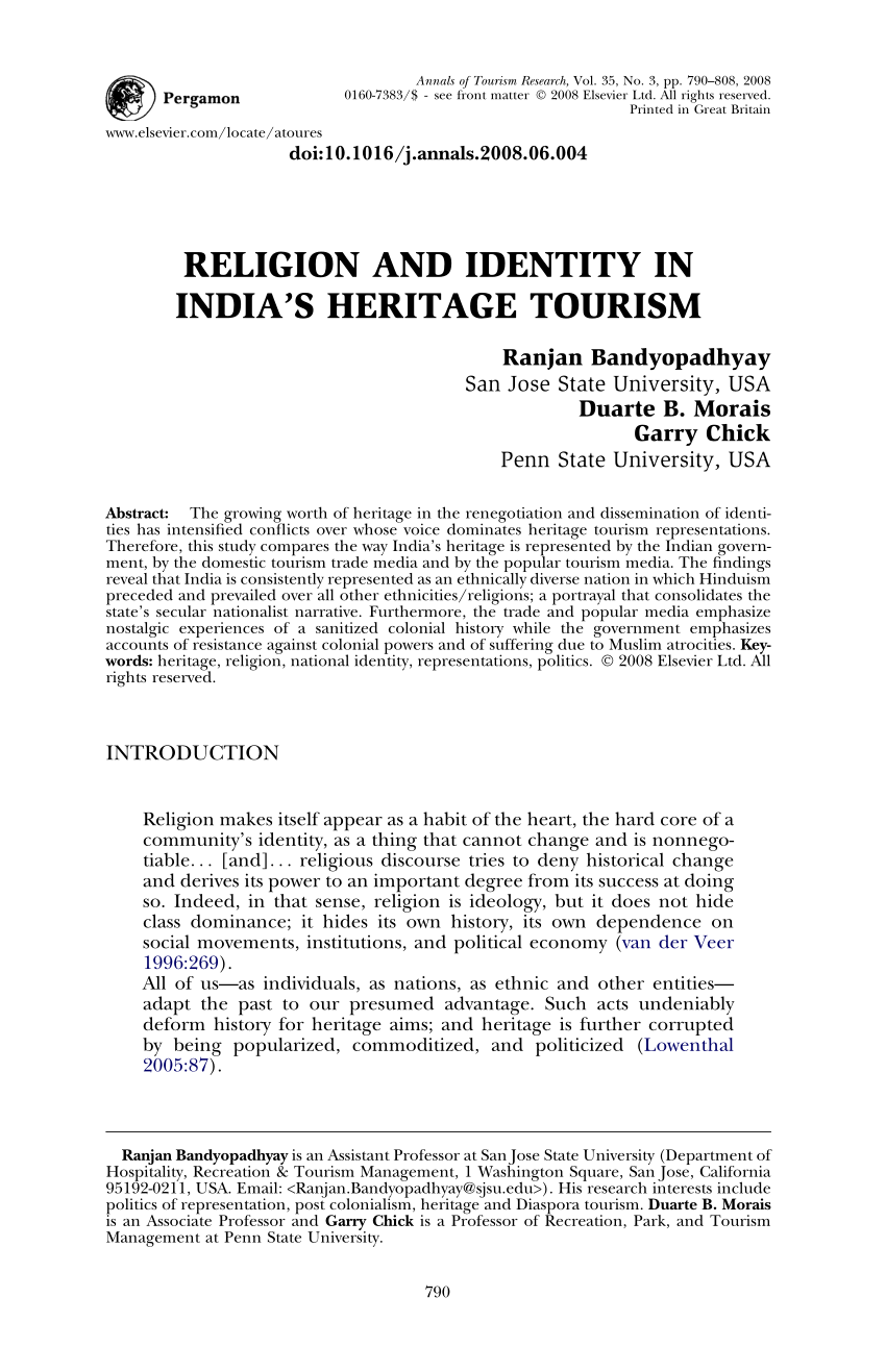 research paper on heritage tourism in india