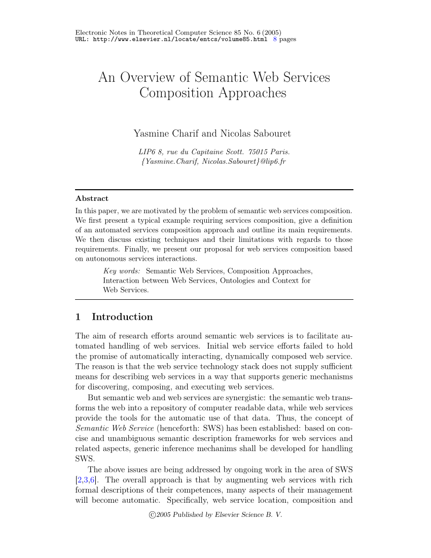 research paper on semantic web services