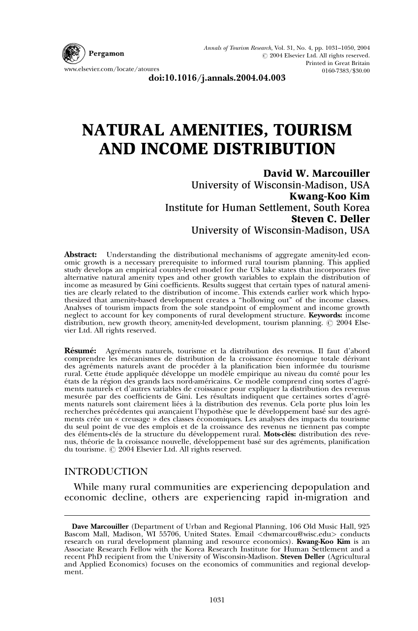 amenities in tourism pdf