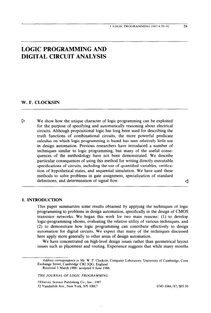 Nelson Carroll Nagle Irwin Instructor S Solutions Manual Download Only For Digital Logic Circuit Analysis And Design Pearson