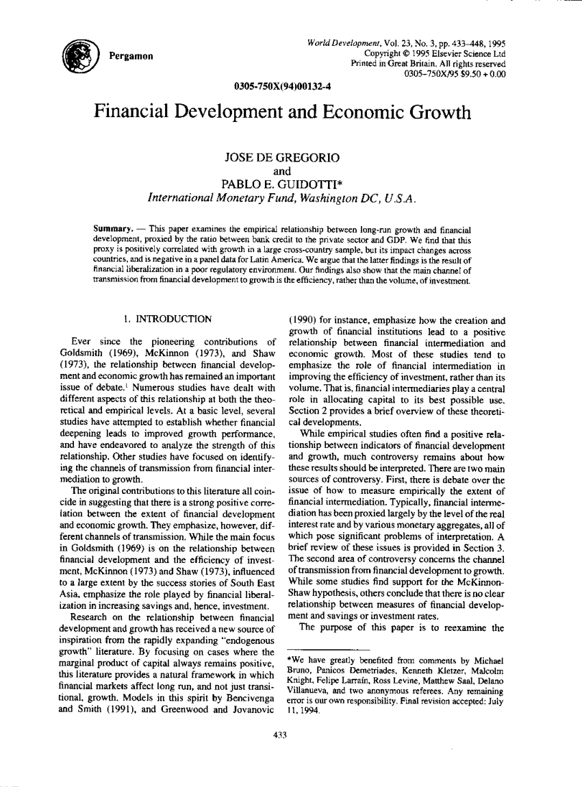economic growth research papers
