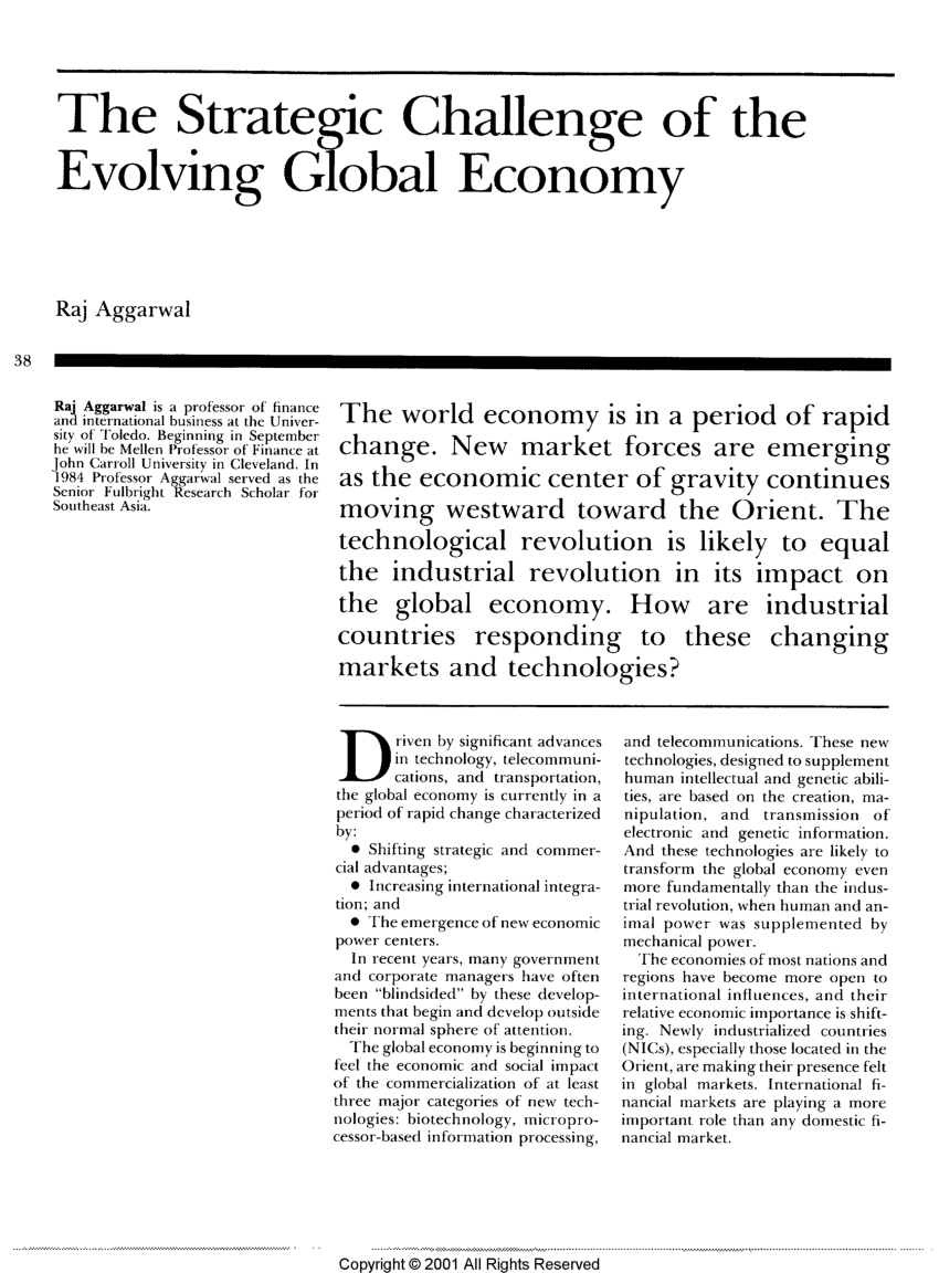 global economy thesis