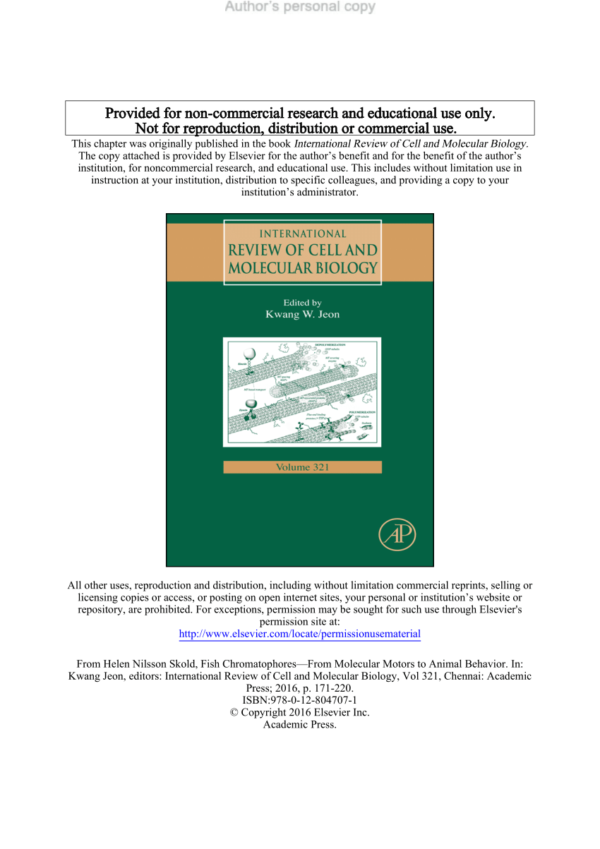 (PDF) Chapter 6 New Insights into Melanosome Transport in Vertebrate