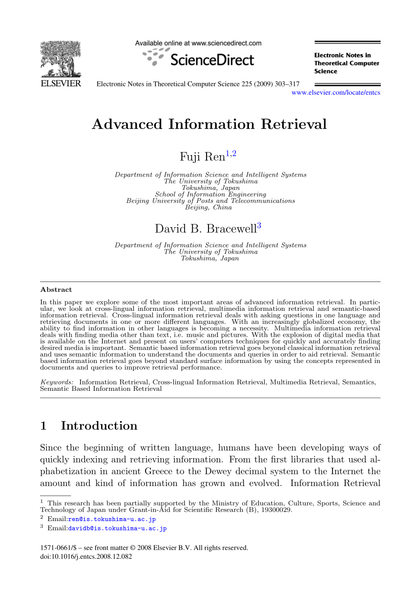 research paper on information retrieval