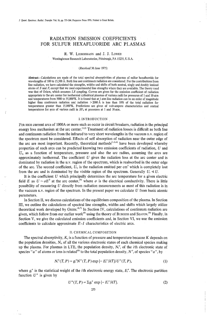 Net Emission Coefficients of Radiation in Air and SF6 Thermal