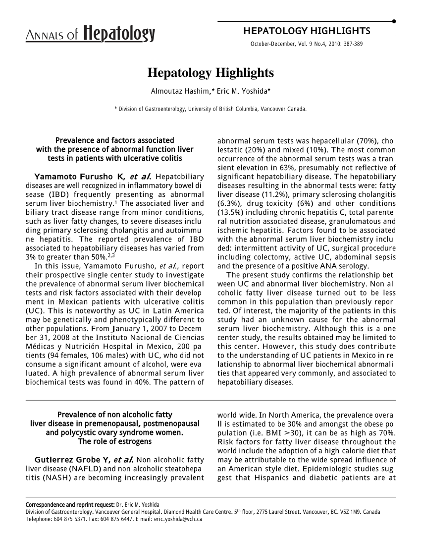 (PDF) Hepatology Highlights